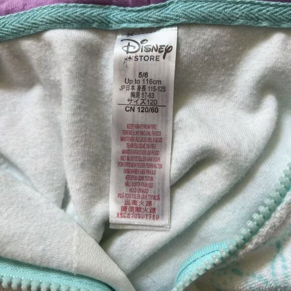 Disney Store Size 5/6 The Little Mermaid Ariel Swimsuit Beach Terry Cover Up - Picture 8 of 8